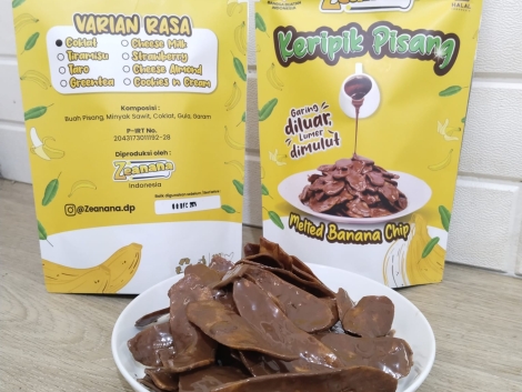 keripik pisang rasa tiramisu